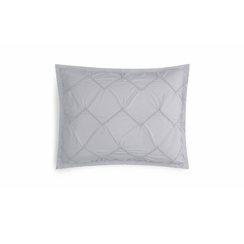 Sky Smock Chevron Textured STANDARD Pillow Shams Cotton GRAY MSRP $45